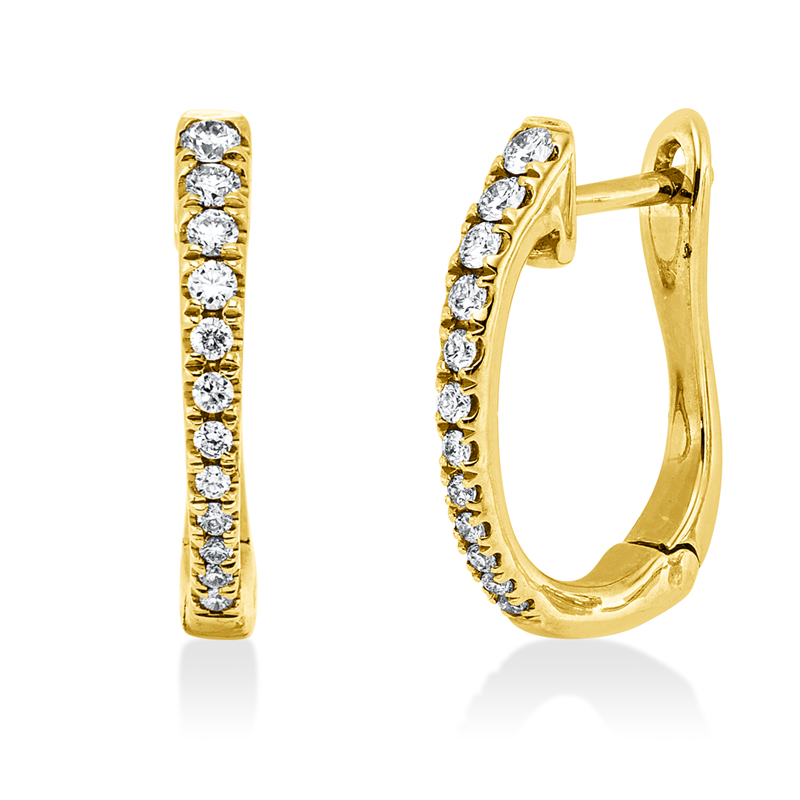 Modern Woman Creolen Gelbgold 14kt 0,18ct