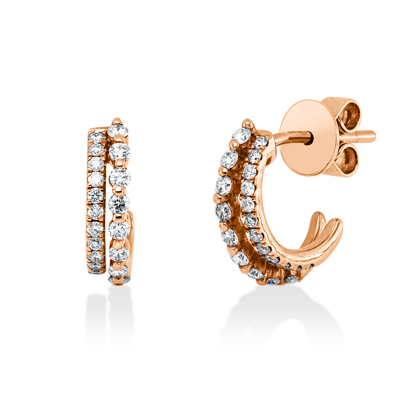 Modern Woman Ohrstecker Rotgold 14kt 0,39ct