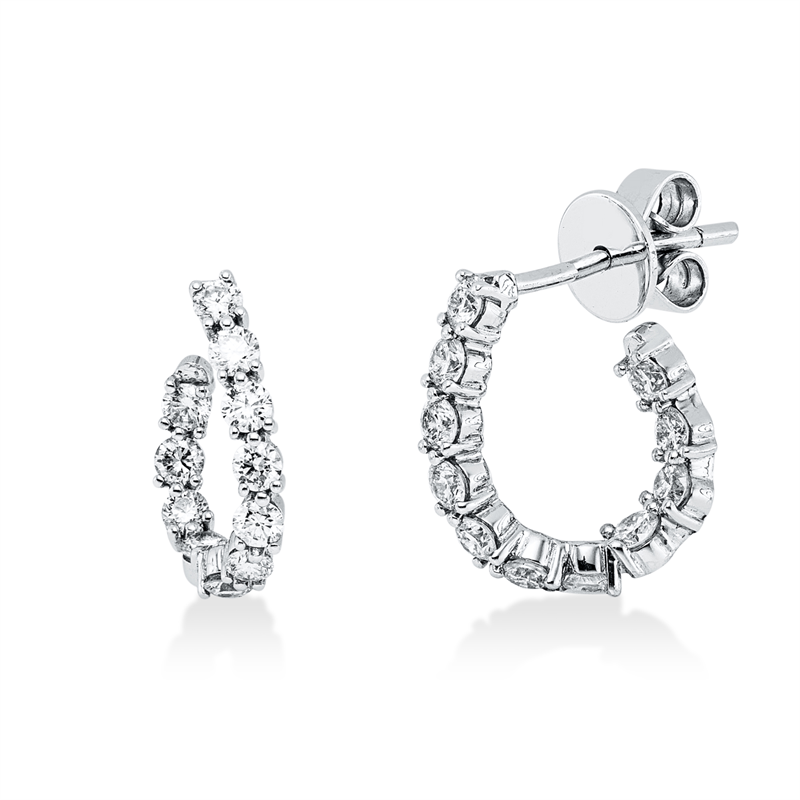 Modern Woman Ohrstecker Weißgold 14kt 0,87ct