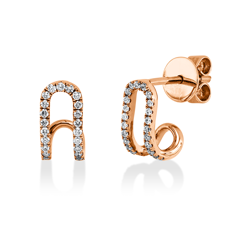 Modern Woman Ohrstecker Weißgold 14kt 0,18ct