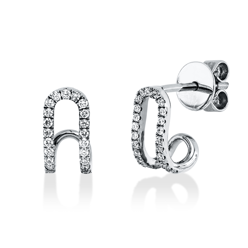 Modern Woman Ohrstecker Weißgold 14kt 0,18ct