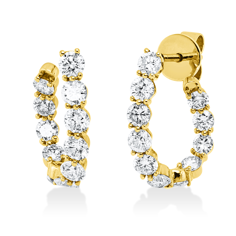 Modern Woman Ohrstecker Gelbgold 18kt 1,8ct