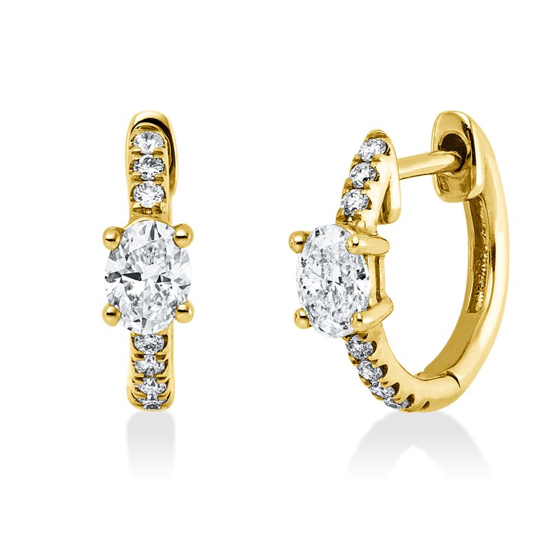 Modern Woman Creolen Gelbgold 14kt 0,65ct