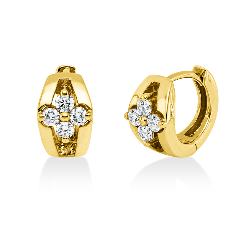 Modern Woman Creolen Gelbgold 14kt 0,28ct