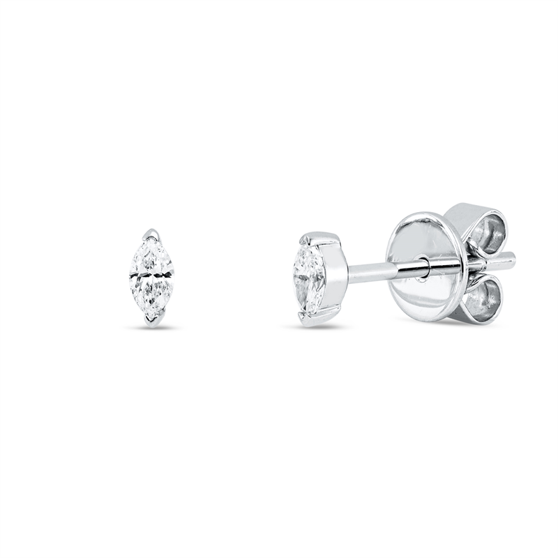 Solitaire Ohrstecker Weißgold 14kt 0,16ct