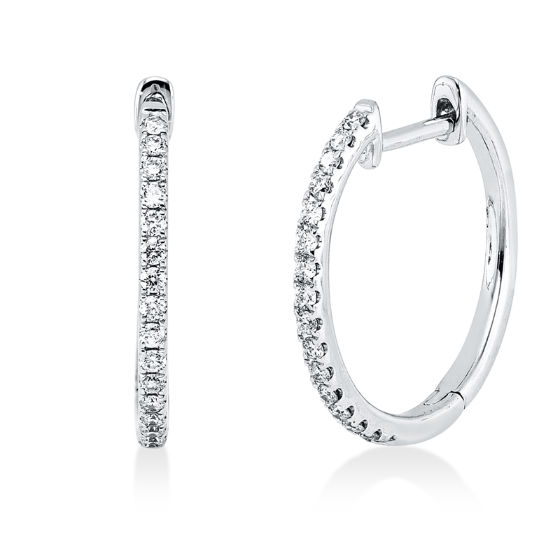 Modern Woman Creolen Weißgold 18kt 0,25ct