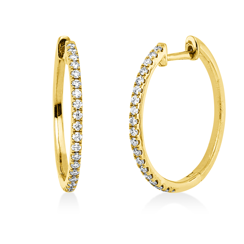 Modern Woman Creolen Gelbgold 18kt 0,29ct