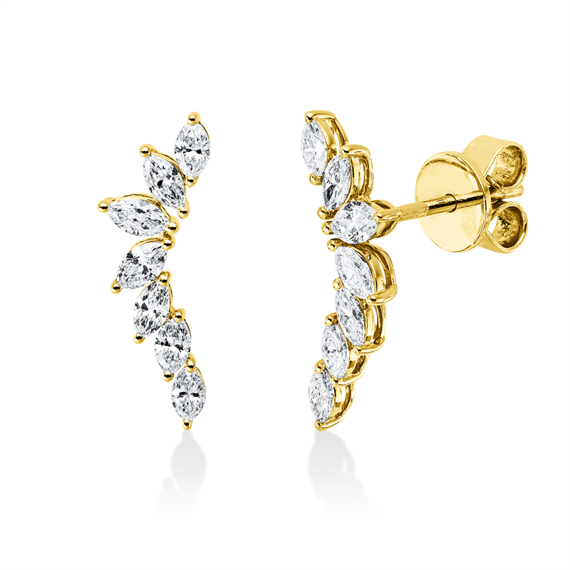 Modern Woman Ohrstecker Gelbgold 14kt 0,73ct