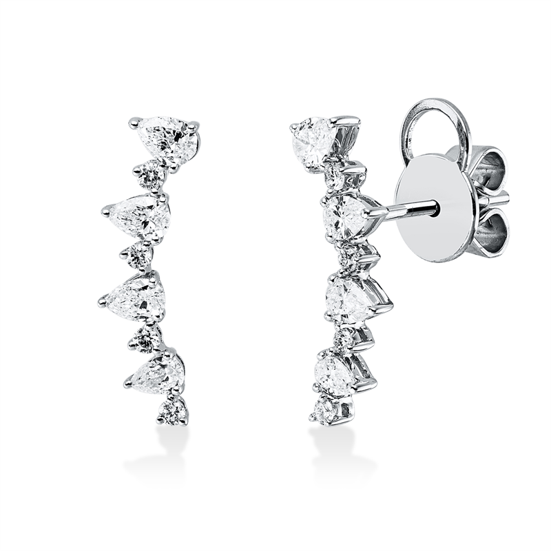 Modern Woman Ohrstecker Weißgold 14kt 0,84ct