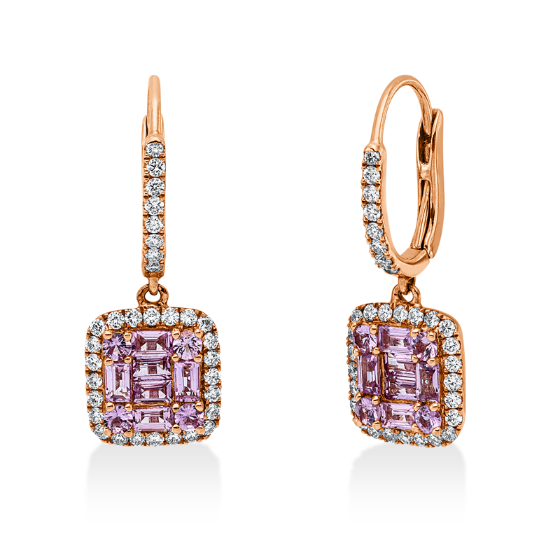 Farbstein Classic Creolen Rotgold 18kt 0,6ct
