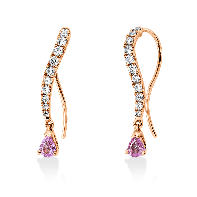 Farbstein Classic Ohrhänger Rotgold 18kt 0,42ct