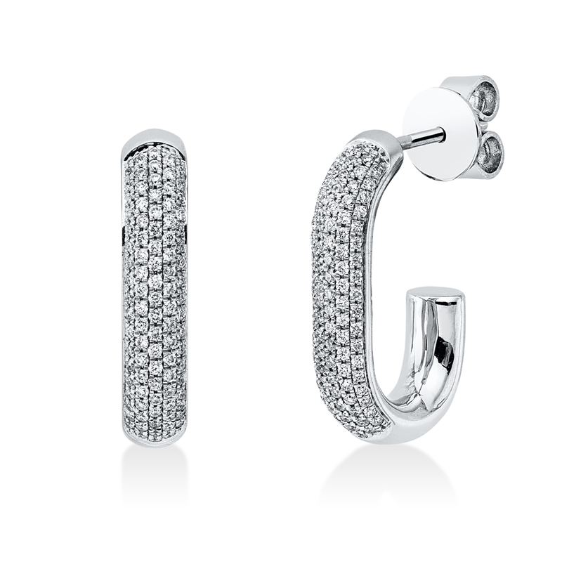 Modern Woman Ohrschmuck Weißgold 14kt 0,37ct