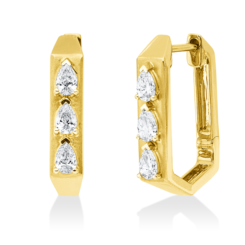 Modern Woman Creolen Gelbgold 14kt 0,46ct