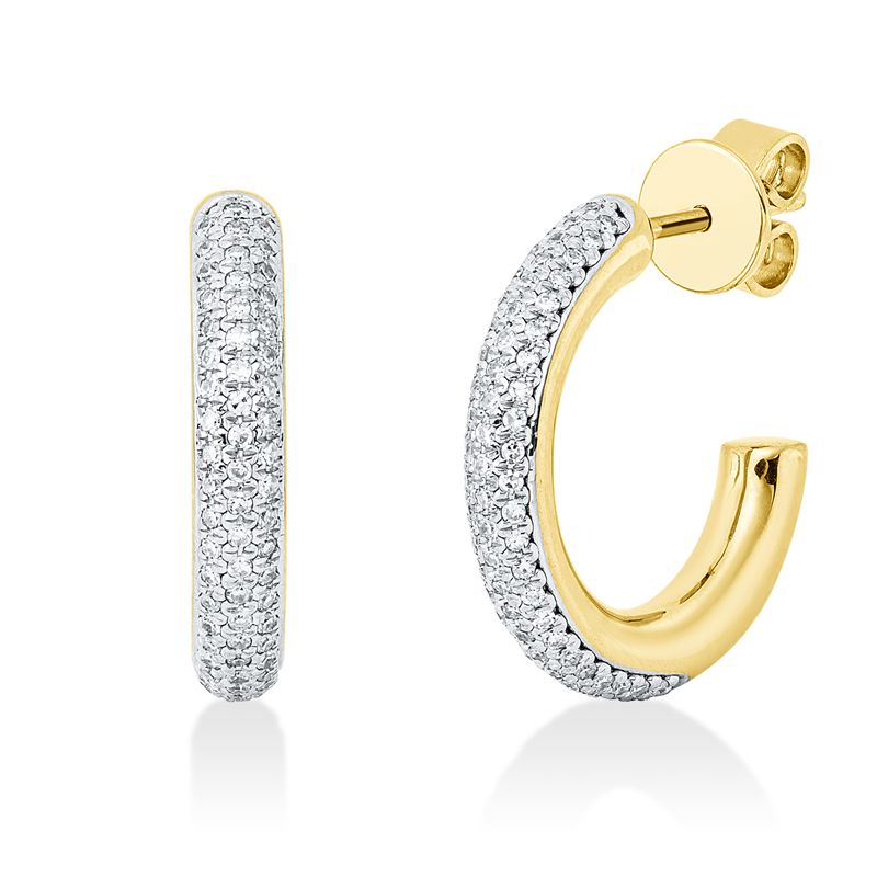 Modern Woman Ohrschmuck Gelbgold / Weißgold 14kt 0,34ct