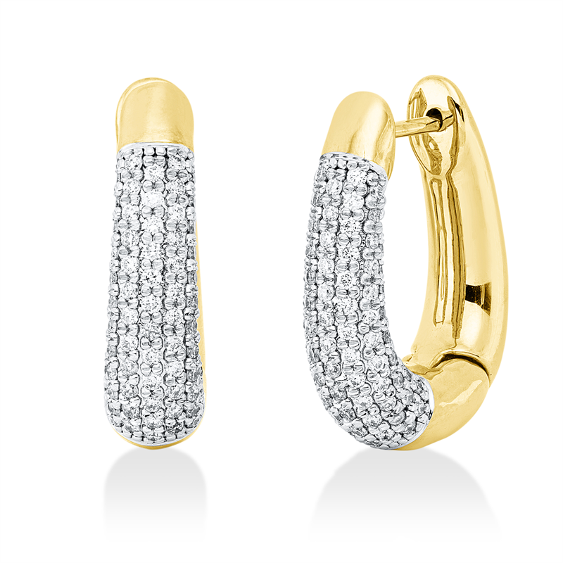 Modern Woman Creolen Gelbgold / Weißgold 14kt 0,91ct