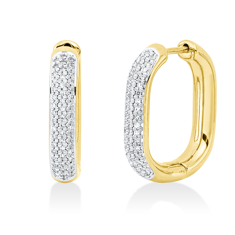 Modern Woman Creolen Gelbgold / Weißgold 14kt 0,28ct