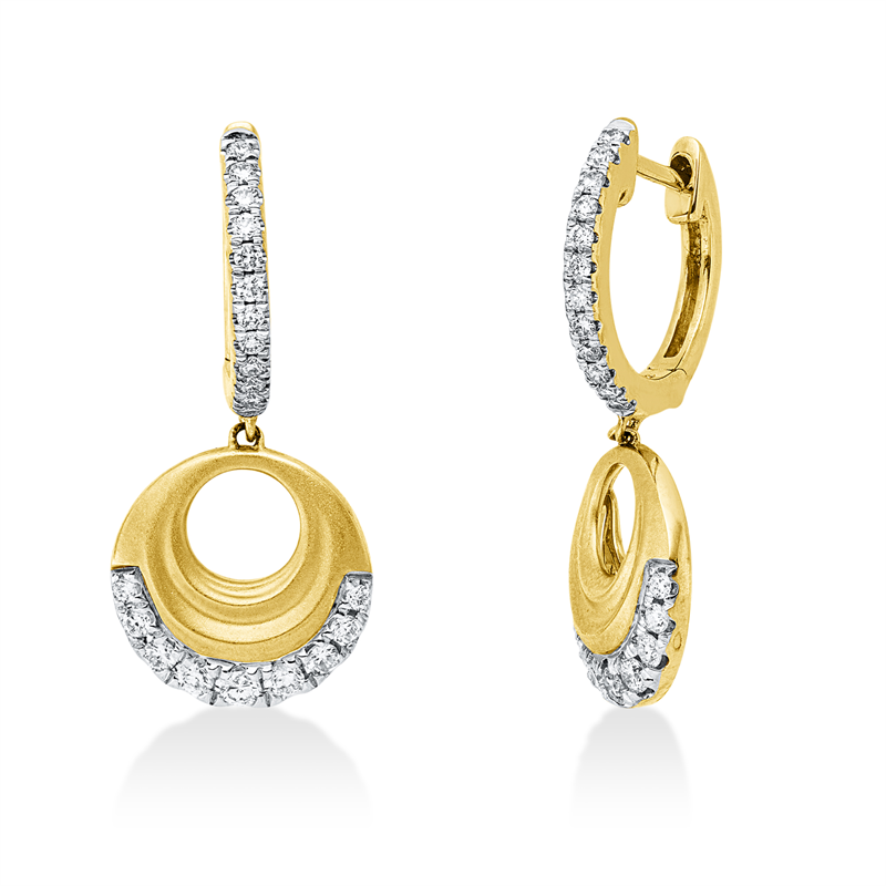 Modern Woman Ohrschmuck Gelbgold / Weißgold 14kt 0,39ct