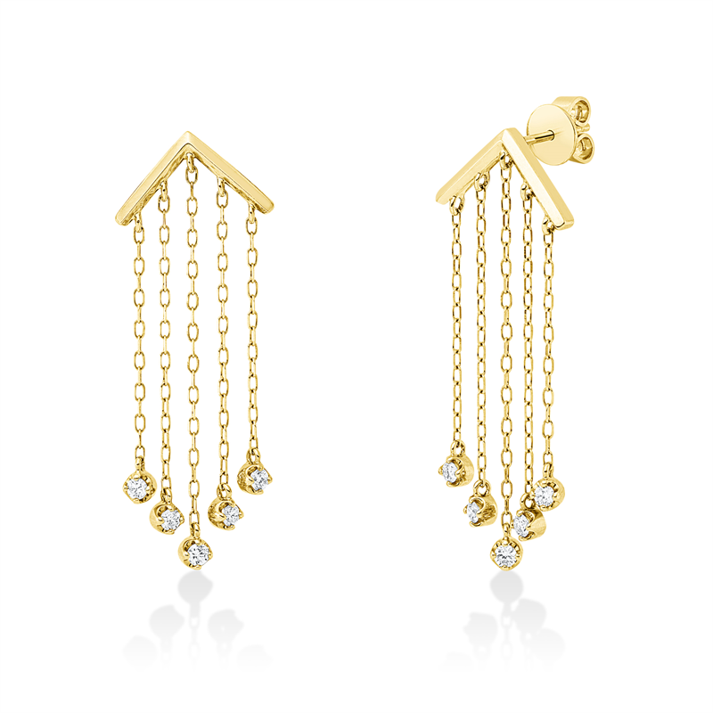 Modern Woman Ohrschmuck Gelbgold 14kt 0,31ct