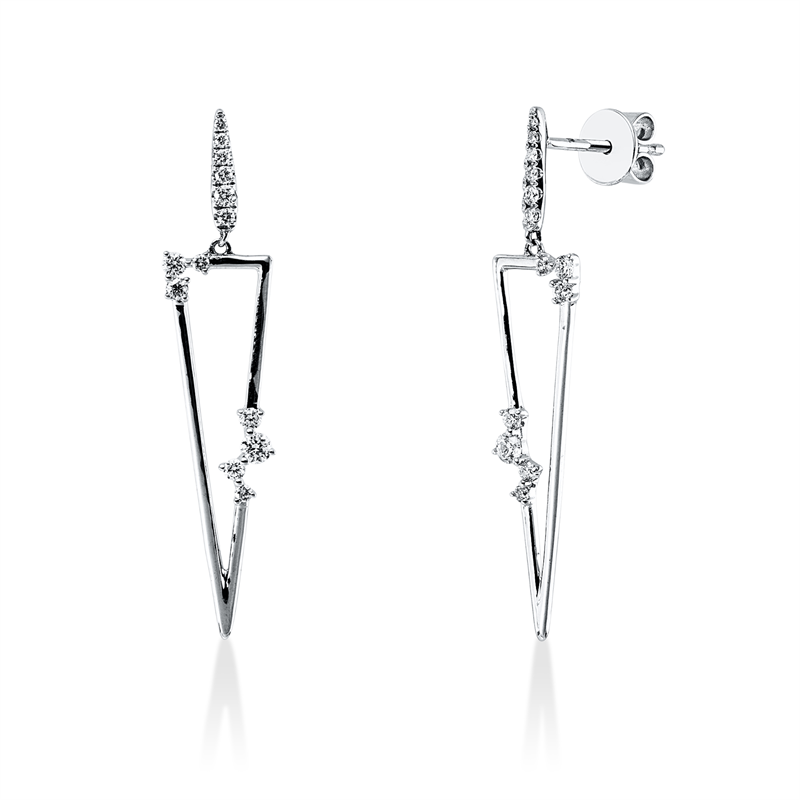 Modern Woman Ohrschmuck Weißgold 18kt 0,26ct