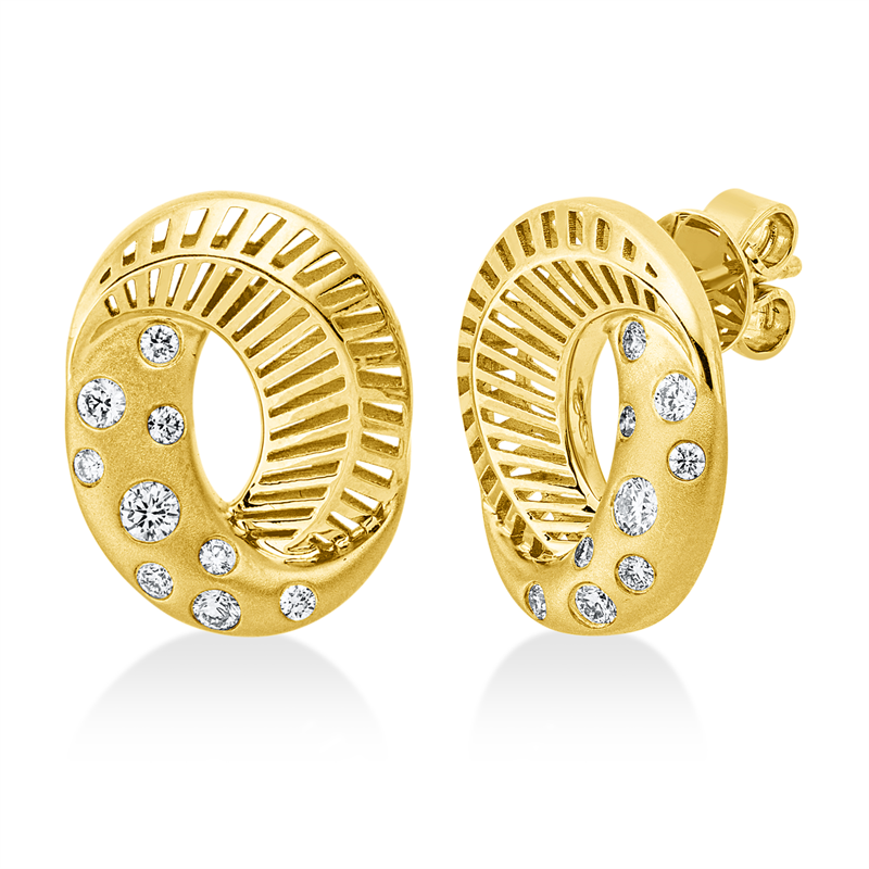 Modern Woman Ohrschmuck Gelbgold 14kt 0,26ct