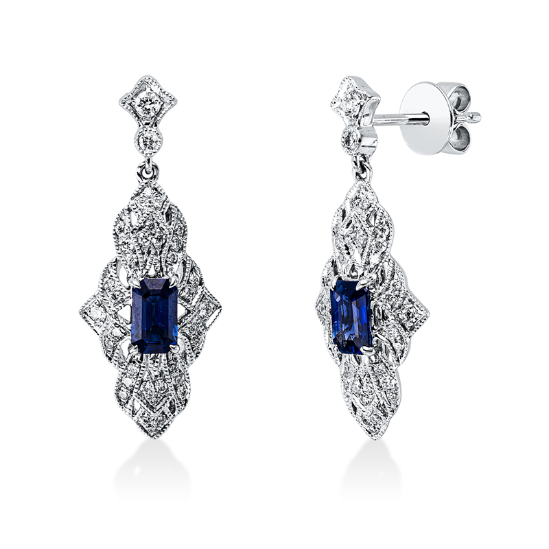 Farbstein Classic Ohrschmuck Weißgold 18kt 0,24ct