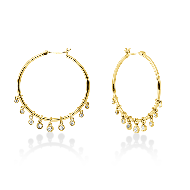 Modern Woman Creolen Gelbgold 14kt 0,25ct