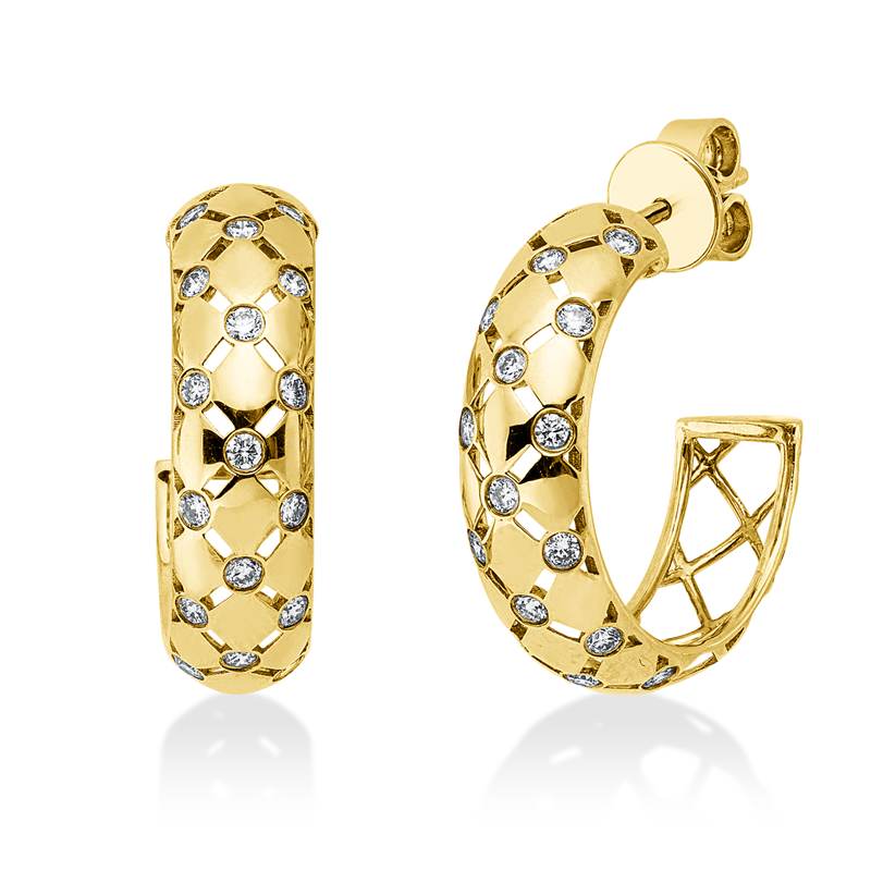 Modern Woman Ohrschmuck Gelbgold 14kt 0,46ct