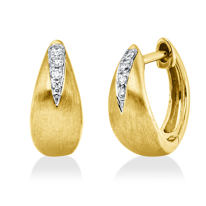 Modern Woman Creolen Gelbgold 14kt 0,06ct