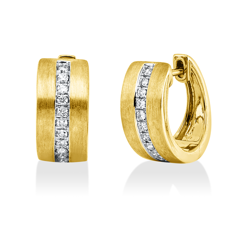Modern Woman Creolen Gelbgold 14kt 0,16ct