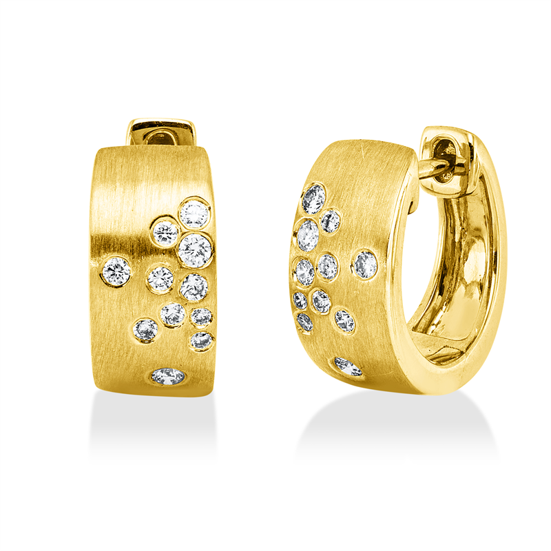 Modern Woman Creolen Gelbgold 14kt 0,2ct