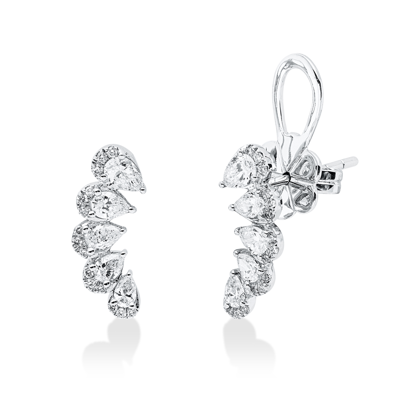 Exklusiv Ohrschmuck Weißgold 18kt 0,87ct
