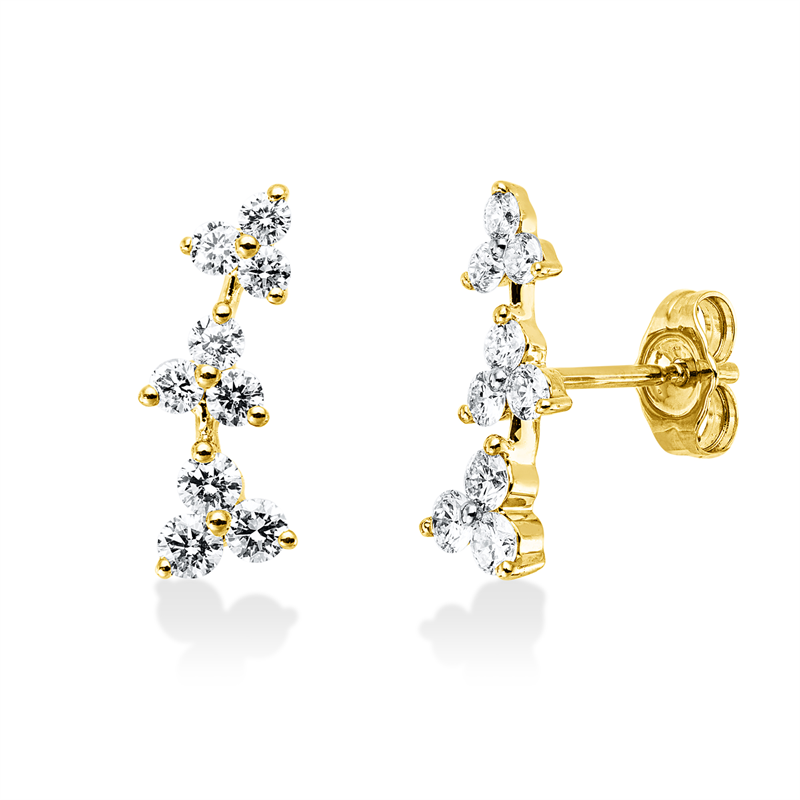 Modern Woman Ohrstecker Gelbgold 14kt 0,69ct
