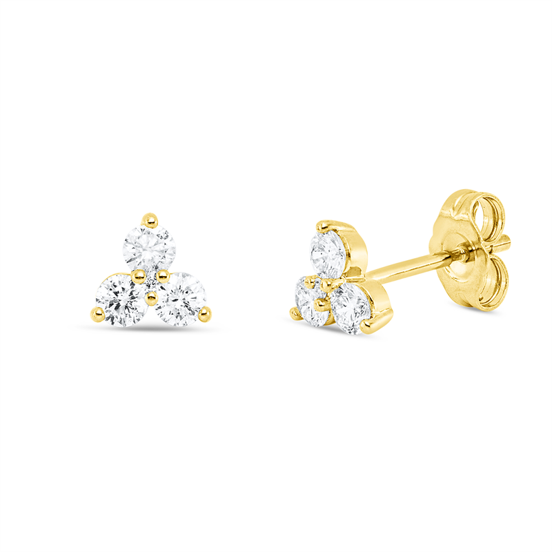 Modern Woman Ohrstecker Gelbgold 14kt 0,52ct