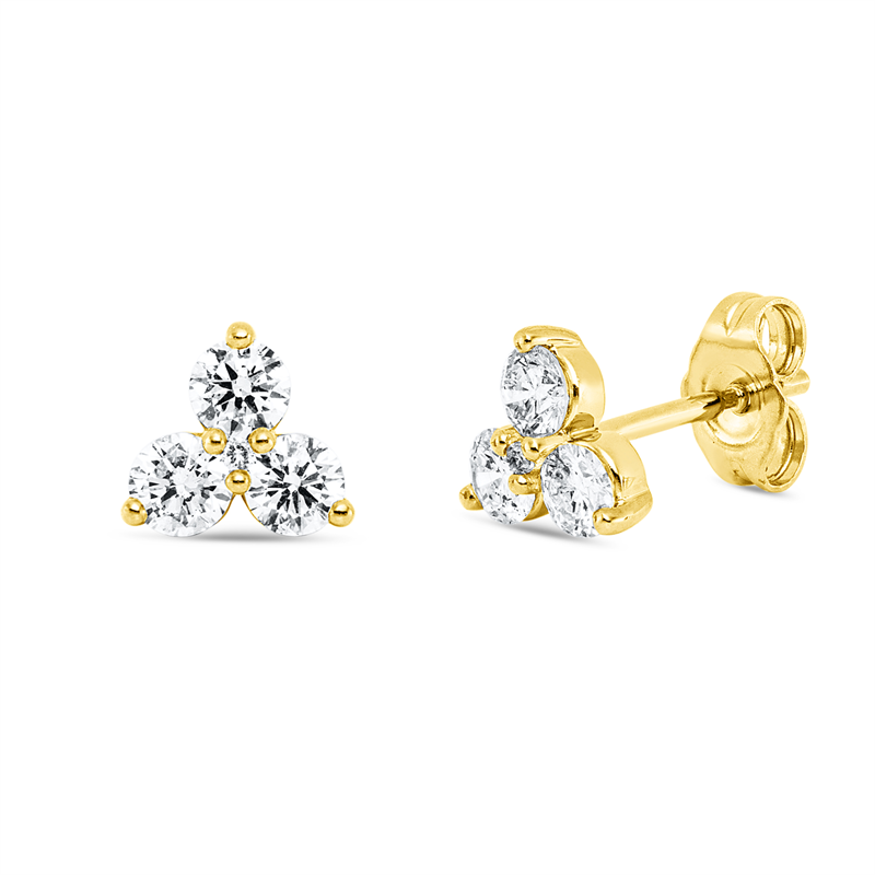 Modern Woman Ohrstecker Gelbgold 14kt 0,75ct