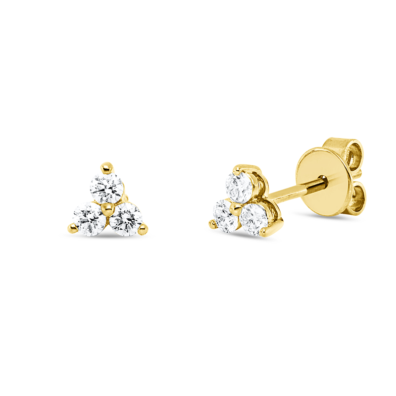 Modern Woman Ohrstecker Gelbgold 14kt 0,28ct