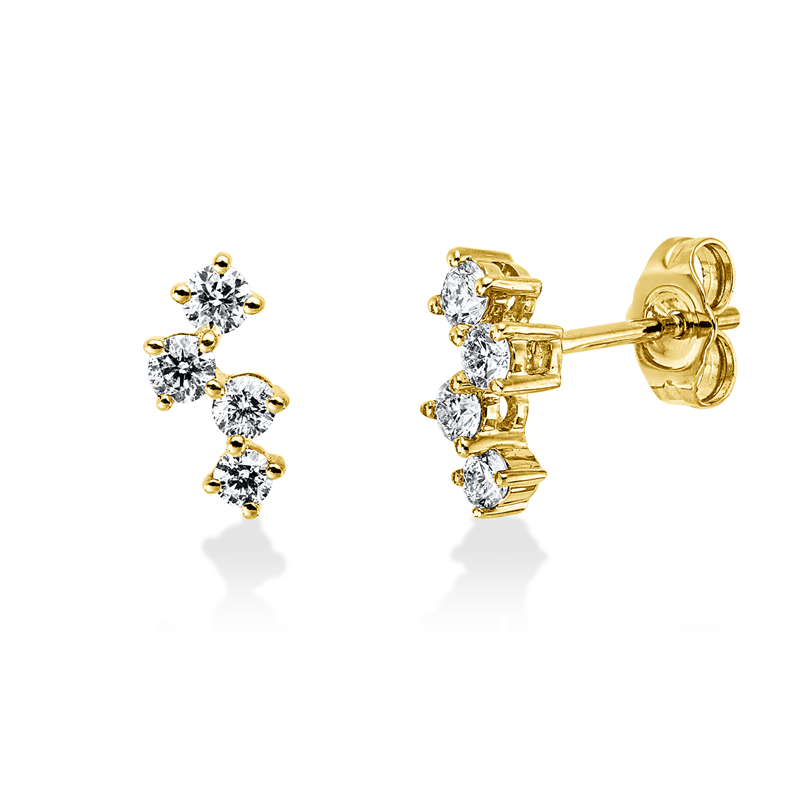 Modern Woman Ohrstecker Gelbgold 14kt 0,43ct