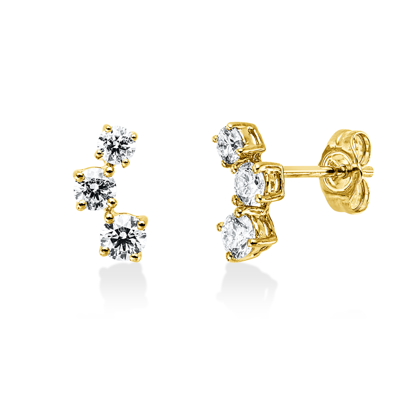 Modern Woman Ohrstecker Gelbgold 14kt 0,74ct