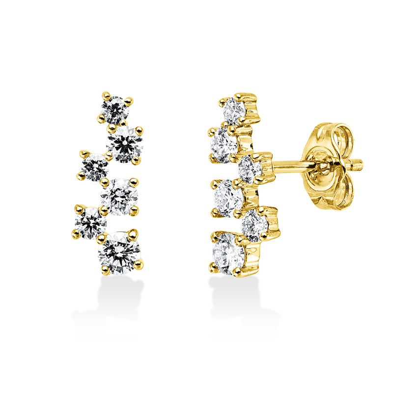 Modern Woman Ohrstecker Gelbgold 14kt 0,79ct