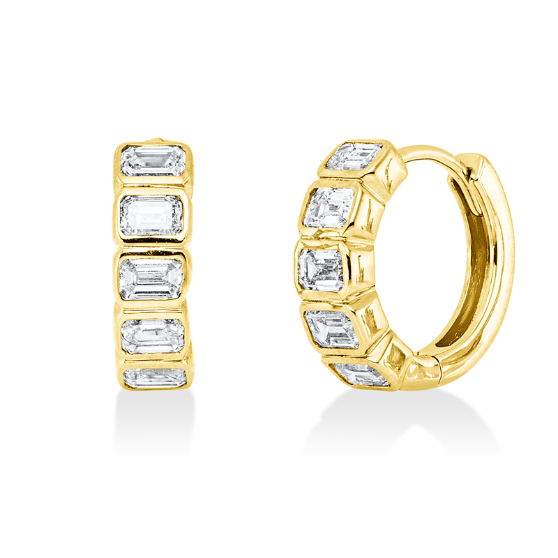 Exklusiv Creolen Gelbgold 18kt 0,9ct