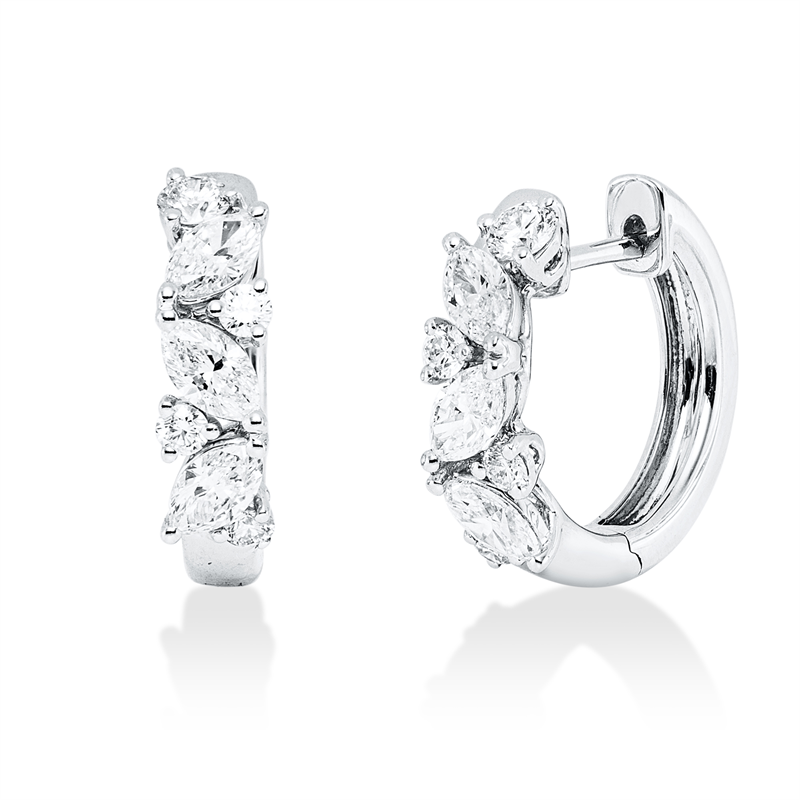 Modern Woman Creolen Weißgold 18kt 1,17ct