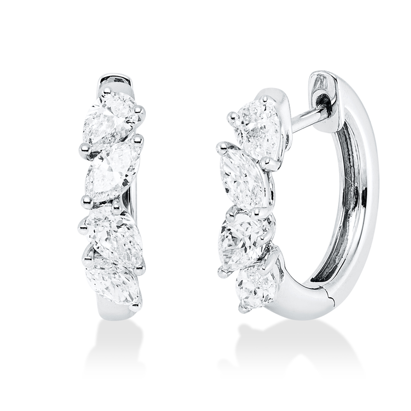 Modern Woman Creolen Weißgold 18kt 1,21ct