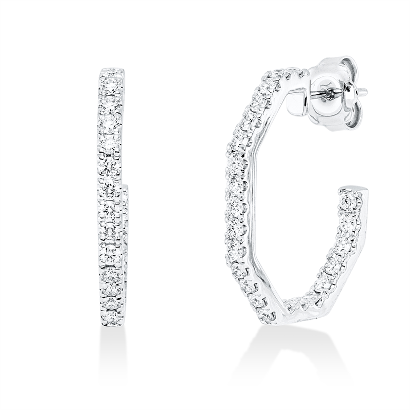 Modern Woman Ohrstecker Weißgold 18kt 1,33ct