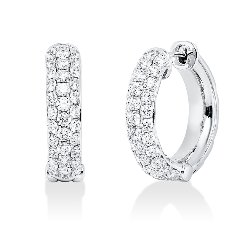 Modern Woman Creolen Weißgold 18kt 1,48ct