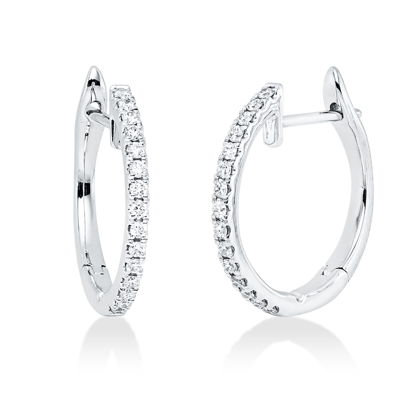 Modern Woman Creolen Weißgold 18kt 0,19ct