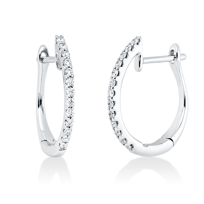 Modern Woman Creolen Weißgold 18kt 0,13ct