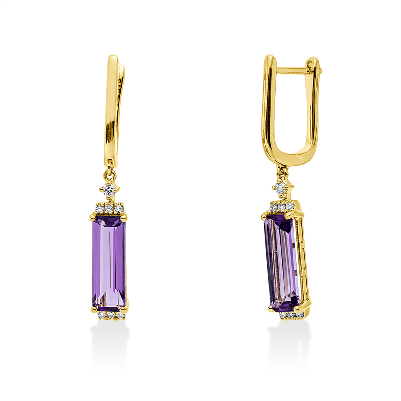 Farbstein Fashion Ohrschmuck Gelbgold 14kt 0,1ct