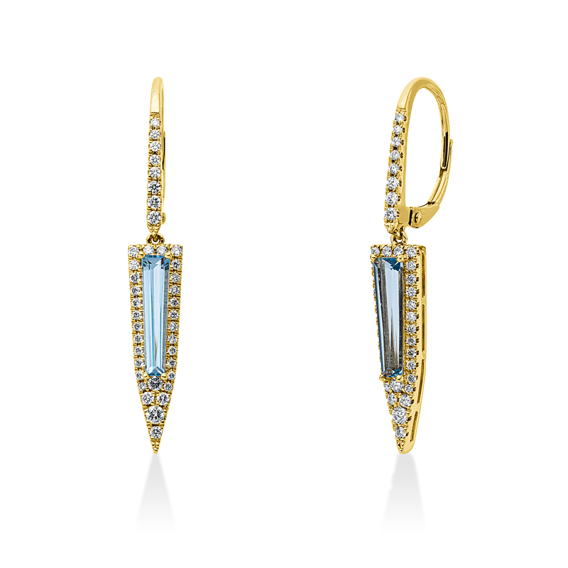 Farbstein Fashion Ohrschmuck Gelbgold 14kt 0,47ct