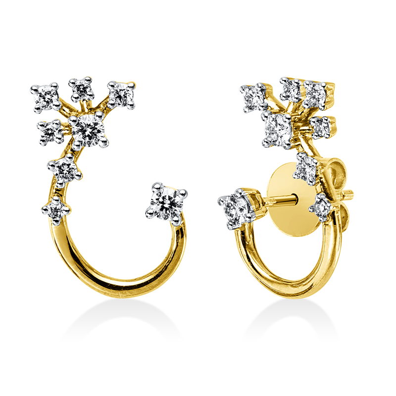 Modern Woman Ohrstecker Gelbgold / Weißgold 18kt 0,33ct