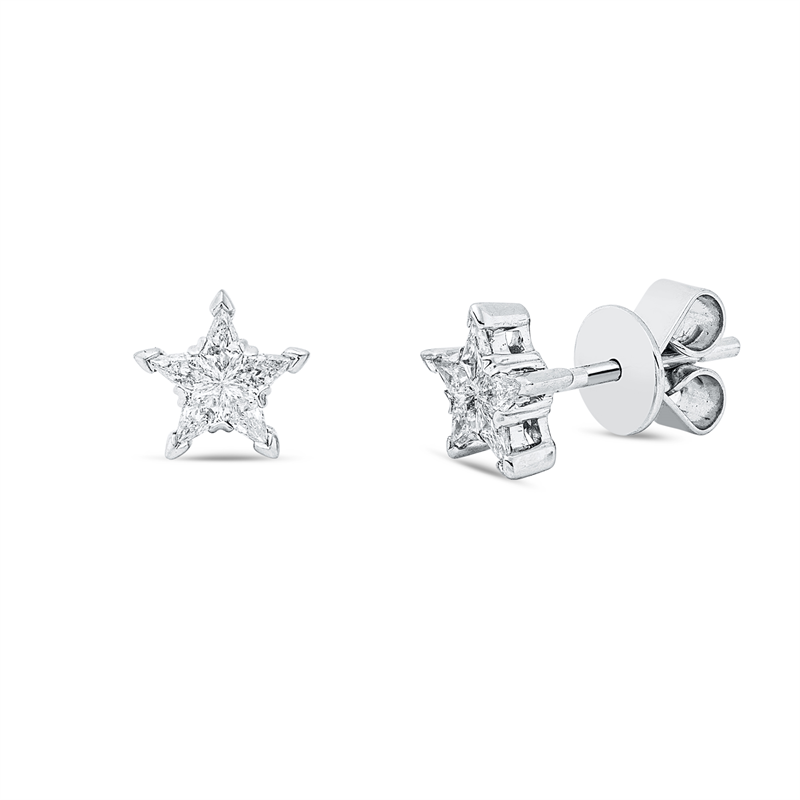 Symbol Ohrstecker Weißgold 18kt 0,33ct