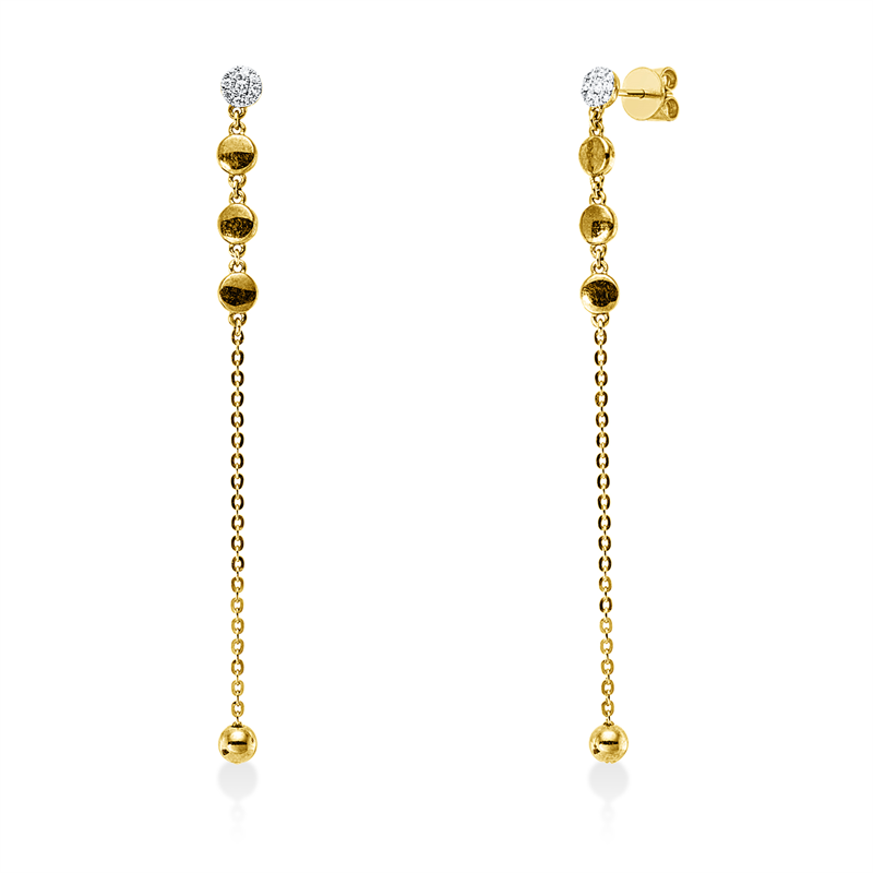 Modern Woman Ohrschmuck Gelbgold 18kt 0,09ct